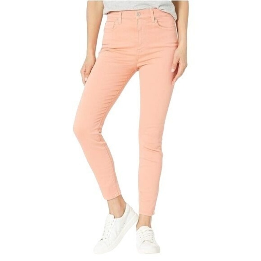 7 For All Mankind Womens High Rise Skinny Ankle Jeans Peach Apricot Orange‎